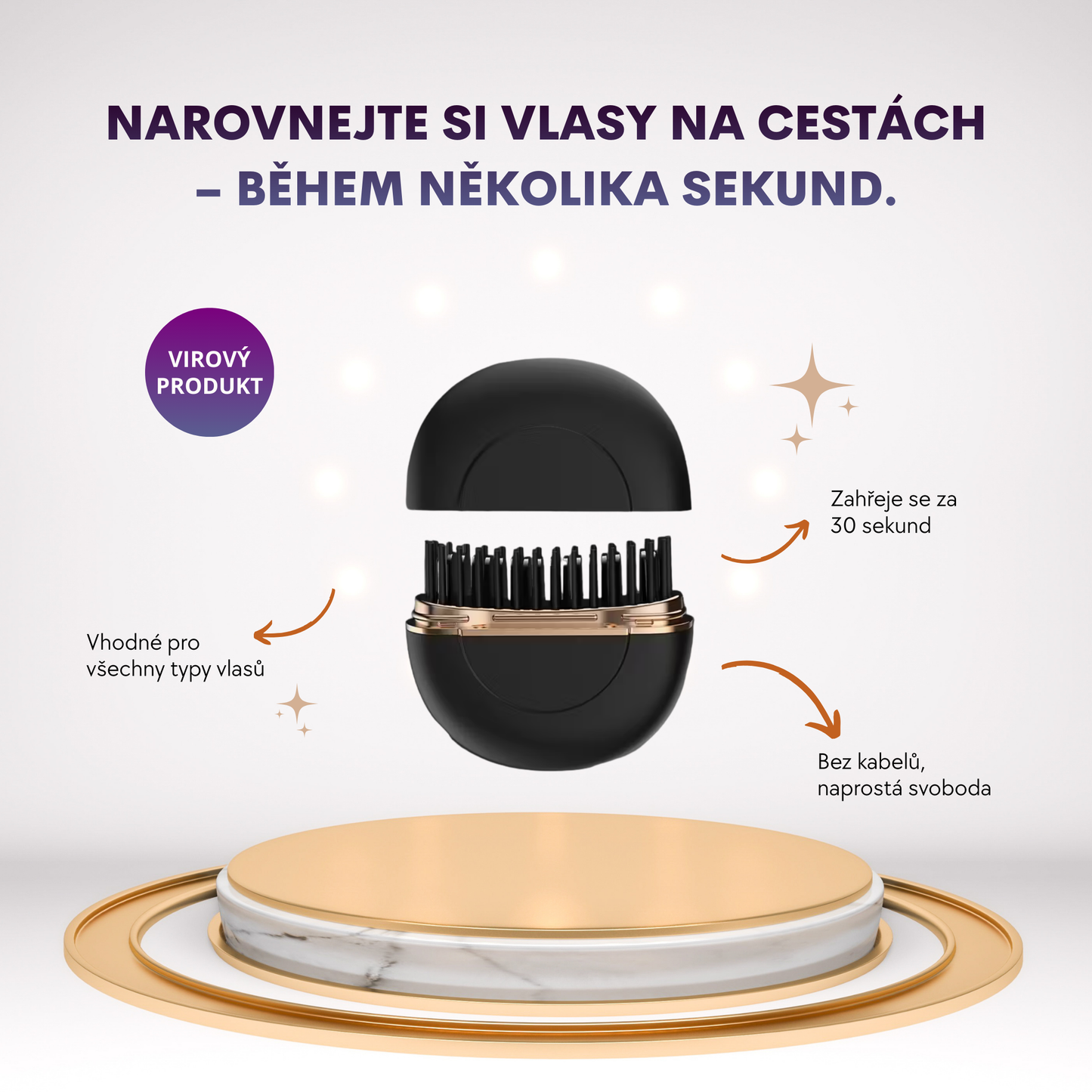 Holexlo – Bezdrátový hřeben na narovnání vlasů